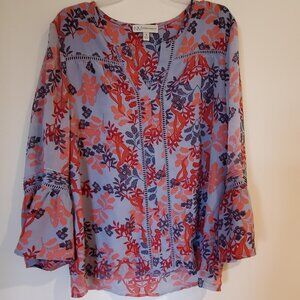 Blue Spring Shirt Women's Small